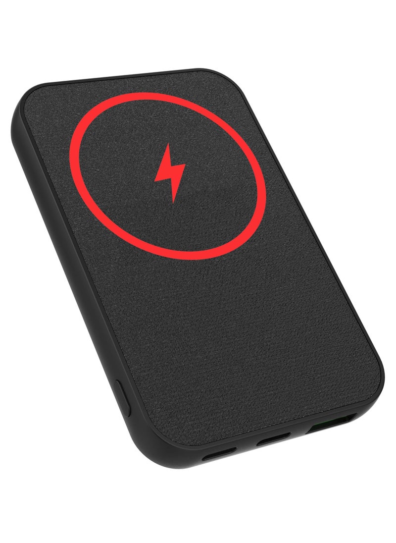 SKA - 5000mAh Power Bank | 15W Magnetic Wireless Charging | USB-C 20W PD & USB-A 22.5W QC 3.0 | Ultra-Sleek Design with Built-In Stand - Image 1