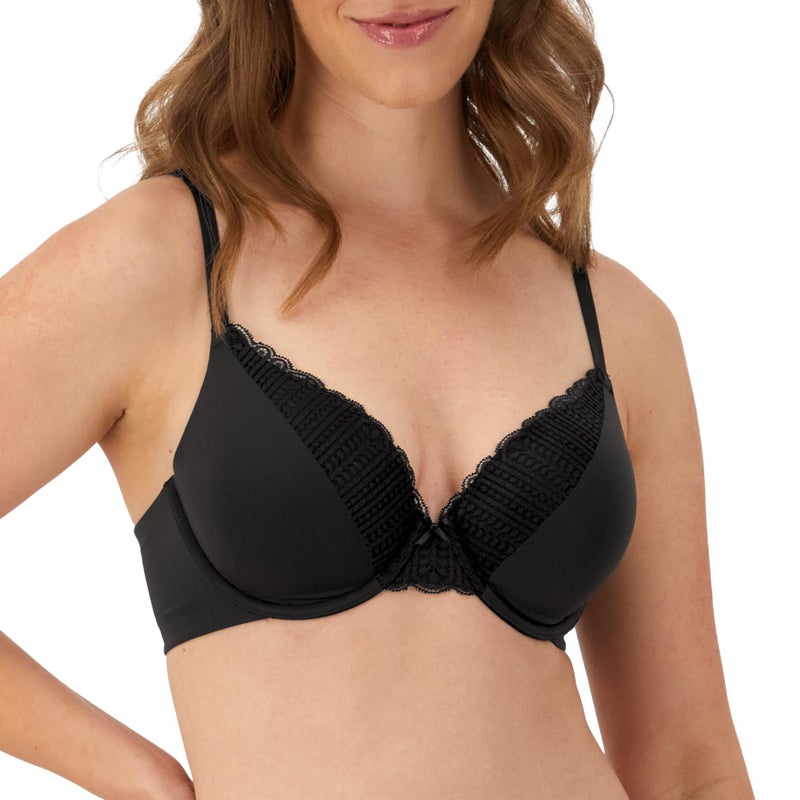 Maidenform womens Comfy Soft Full Coverage Underwire 09404 T Shirt Bra, Black, 38B US - Image 1