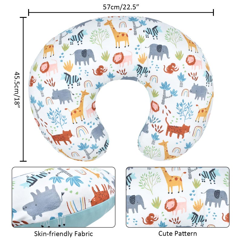 Winmany Baby Nursing Pillow Cover Newborn Removable Breastfeeding Pillowcover Cute Pattern Girls Boys Nursing Pillowcase for Breast and Bottole Feeding - Image 4