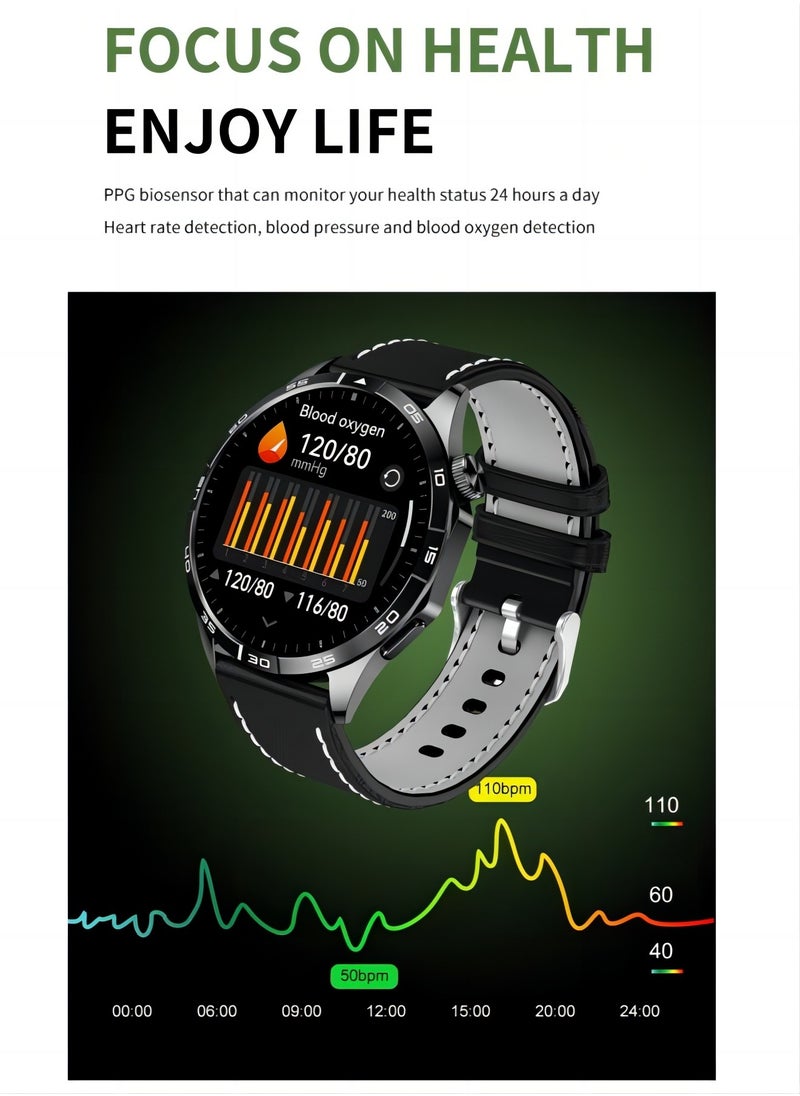 PRO - smart watch GT4  with Bluetooth calling function (answer/make calls), fitness tracking watch with sleep monitoring function, suitable for iPhone/Android, IP68 waterproof (green) - Image 1