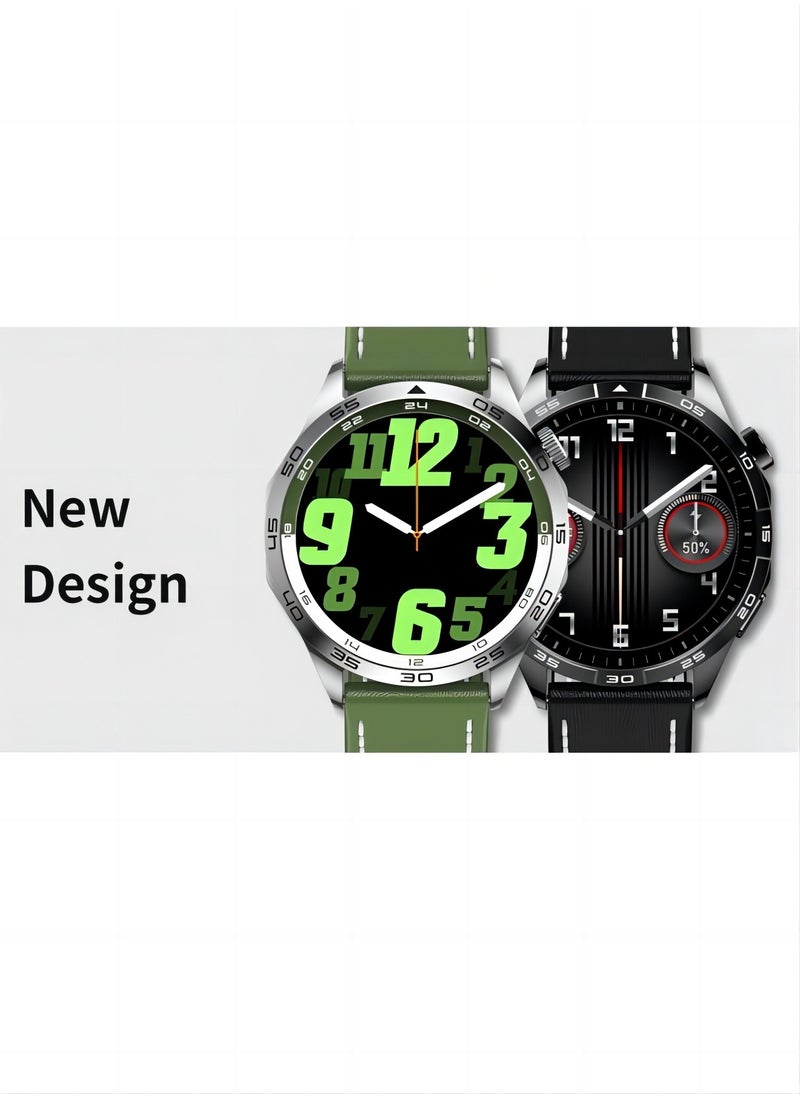 PRO - smart watch GT4  with Bluetooth calling function (answer/make calls), fitness tracking watch with sleep monitoring function, suitable for iPhone/Android, IP68 waterproof (green) - Image 1