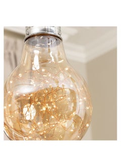 UCANDLE Youcandle hanging chandelier is a single glass spherical bulb, LED luminous points, electrically operated, a small chandelier suitable for the ceiling of bedrooms, living rooms, above the kitchen tabl  - Image 5