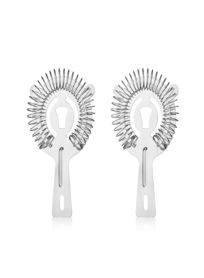 HS WORLD OF HORECA ESSENTIALS HS Cocktail Strainer Bar Tools – Stainless Steel Bar Strainer with High-Density Spring, Professional Bartender Strainers for Filtering Cocktails, Home & Bar Use, 2 PCS - Image 1