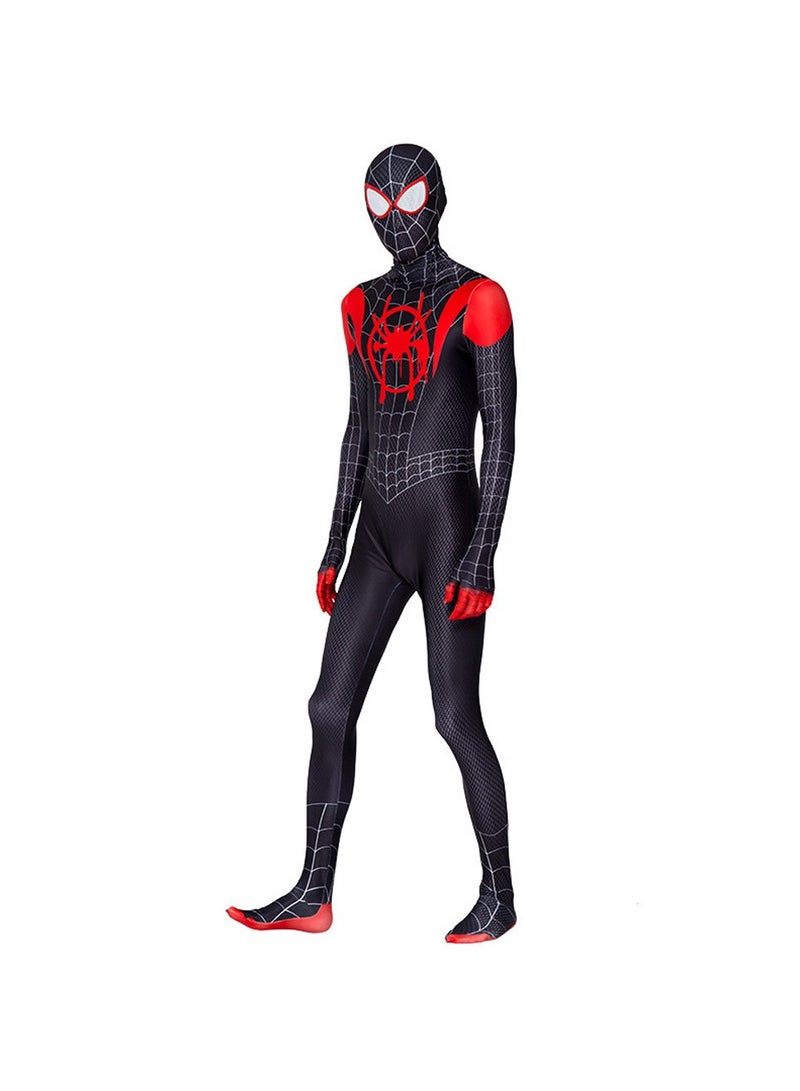 Spider-Man Costume Cosplay Set 3D Style Superhero Cosplay Full Body Bodysuit Spandex Jumpsuit Kids Spider-Man Dress Up (Children's Size: 110-120cm) - Image 5
