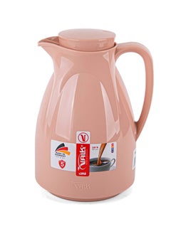 Valk Vacuum Flask With Double Wall Glass 1.5 Liter  Wide Mouth With Anti-Leakage Cap Double Walled Travel Mug  Mocca Color  - Image 3