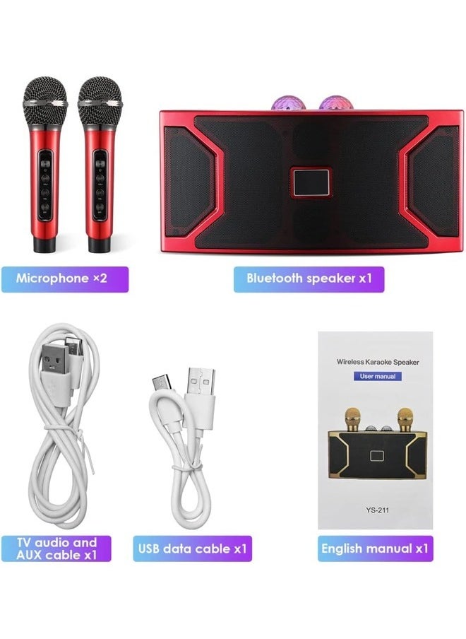SU.YOSD - New YS-211 Bluetooth Speaker Home Theater Karaoke KTV High Power Subwoofer With Wireless Microphone LED Flash - Image 1