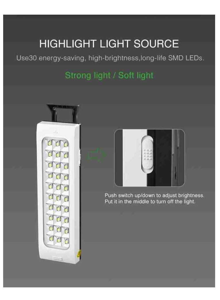 دي بي مصباح يدوي LED قابل للشحن في حالات الطوارئ مع إعادة شحن طاقة التيار المتردد 3 وات  - Image 2