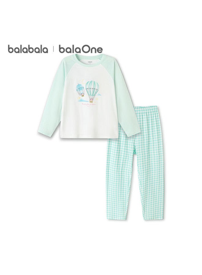 Balabala Kids Pajama Set Children's Sleepwear Boys And Girls Homewear Spring Autumn New Baby Pure Cotton Skin-friendly Red Sleep Pants