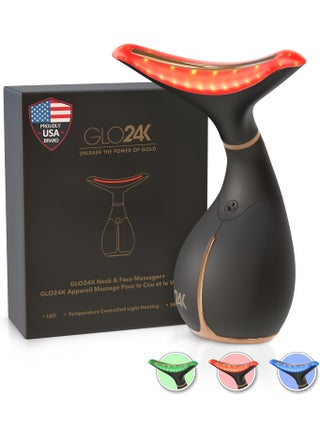 GLO24K Red Light Beauty Device for Face and Neck. Based on Triple Action L E D, Thermal, and Vibration Technologies. - pzsku/Z876D6E01D160C54F3F67Z/45/_/1744137850/a724c6e1-9cb0-4545-a496-110da2aa0059