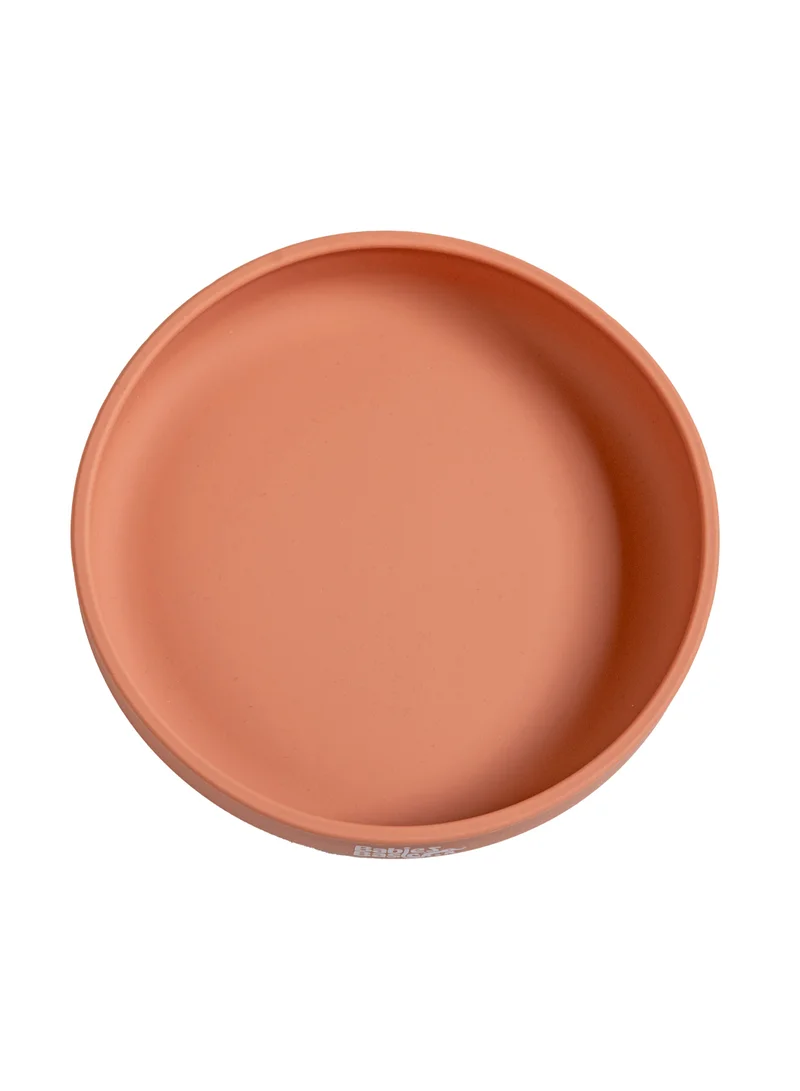 Babies Basic Babies Basic Silicone Feeding Plate with Suction  - Brown