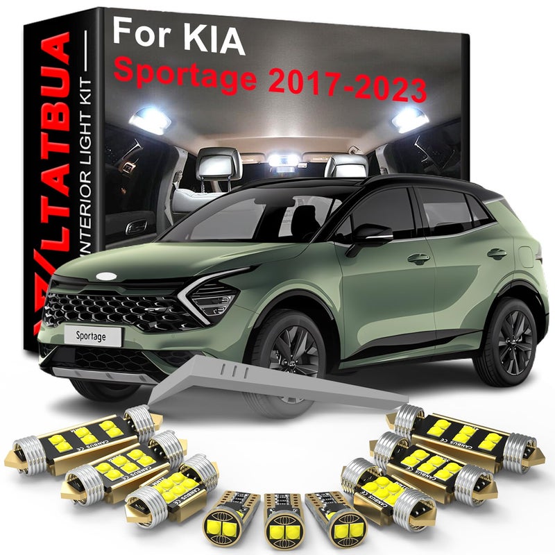 WLTATBUA LED Interior Light Kit Package Replacement for KIA Sportage QL NQ5 2016 2017 2018 2019 2020 2021 2022 2023 Super Bright 6000K White Bulbs Install Tool