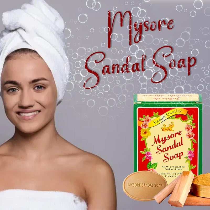 Mysore Sandal Soap 2.65 oz Box - Pack of 12 with Pure Sandalwood Oil - Image 4