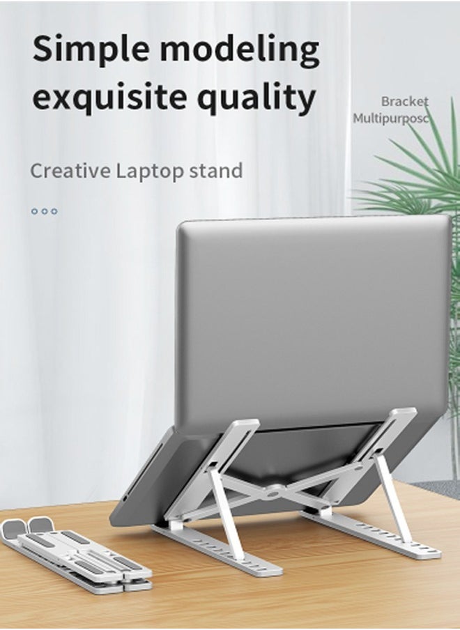 Generic - Foldable Laptop Mounts And Tablet Holder, Durable ABS Computer Stand , Hollow Panel Design For 3-6 Inch Laptops - Image 1