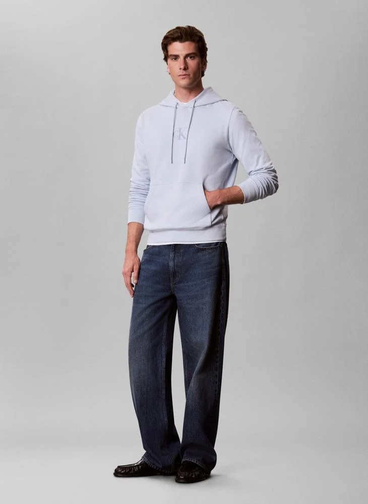 Calvin Klein Jeans  Monoglogo Sueded Terry Hoody for Men | Best Price UAE