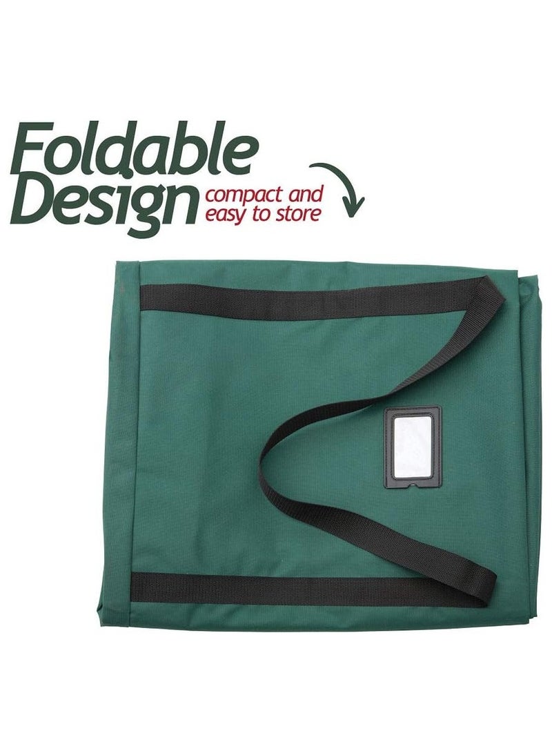 VUCATIN حقيبة تخزين شجرة الكريسماس - حقيبة شجرة الكريسماس مصنوعة من مادة أكسفورد 600D المقاومة للماء والمتينة - مقابض معززة، وسحابات مزدوجة، وعلامات - مقاومة للغبار ومقاومة للماء  (أخضر) - Image 4