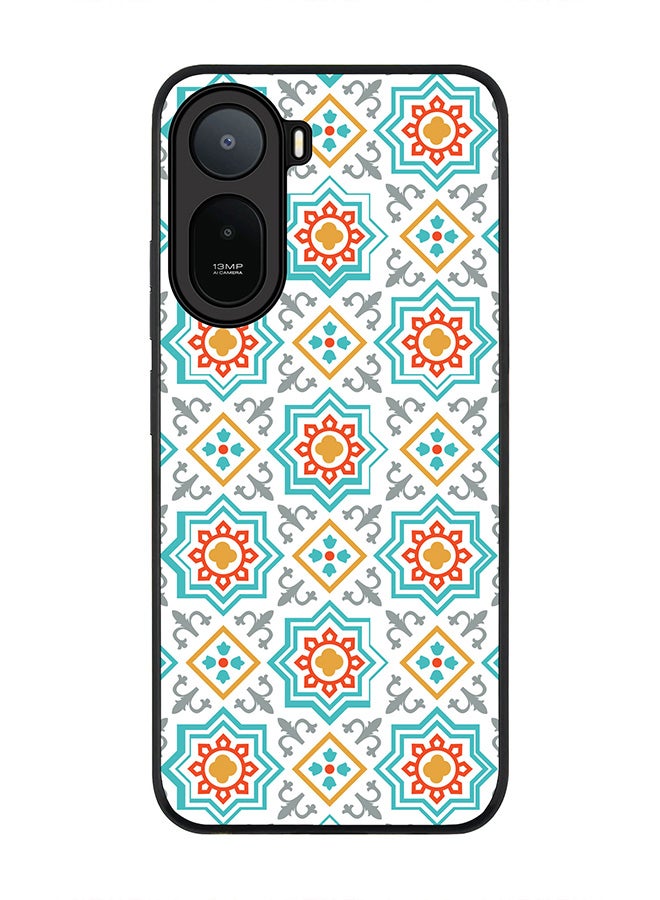 Stylizedd Rugged Case for Xiaomi Redmi A7 Pro 4G / Poco C81 / Poco C81 Pro / Poco C85x 5G- Slim Fit Hybrid Rubber Cover Moroccan Mosaic
