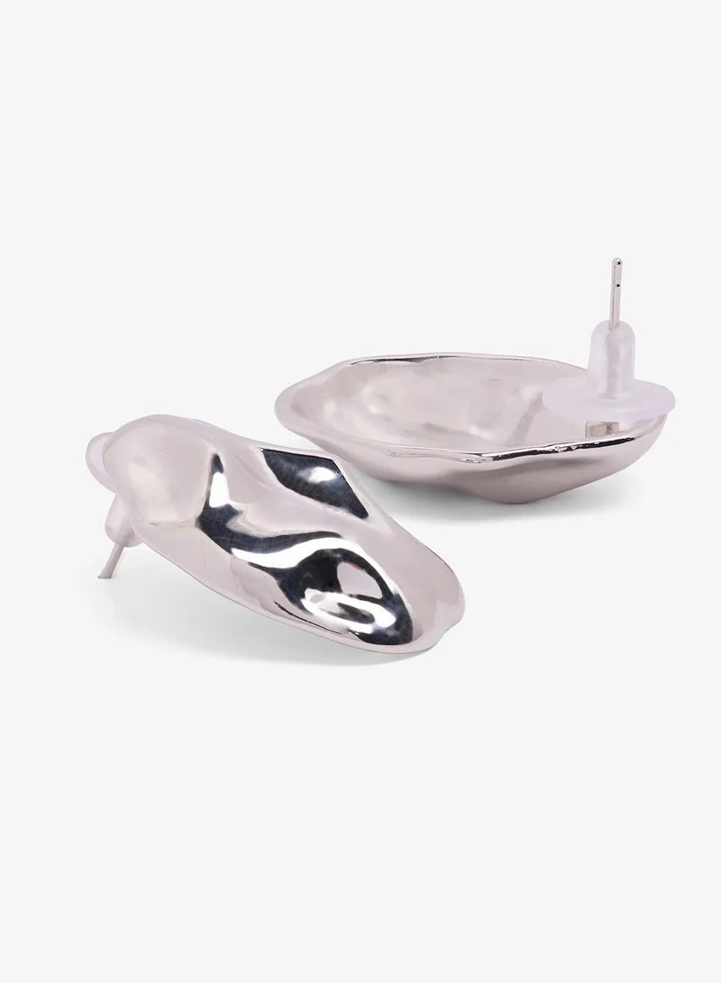 Ginger 2PK Chunky Silver Statement Earrings