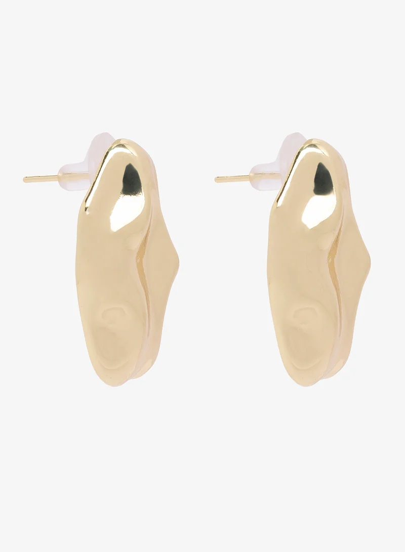 جينجر أقراط فضية جريئة سميكة عبوتين