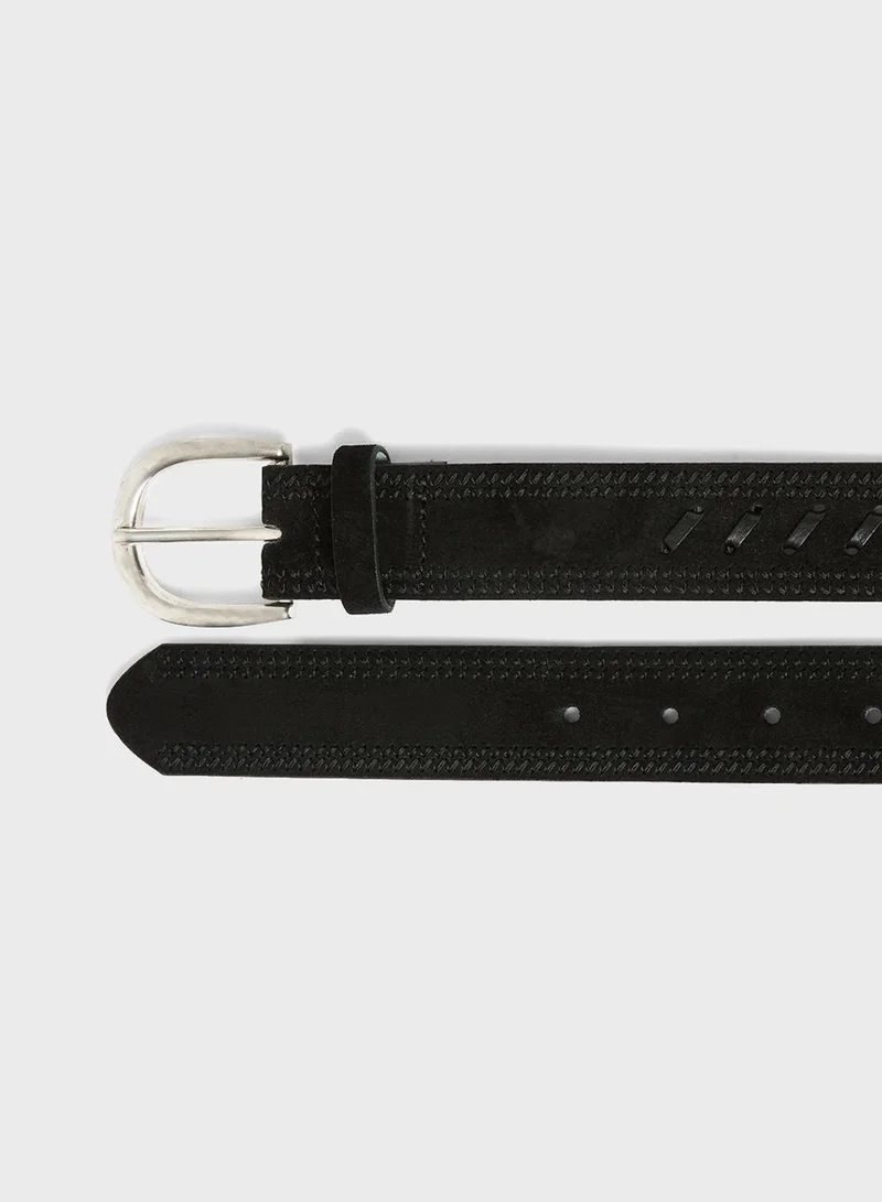 MANGO Leather Belt