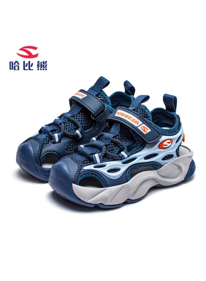 Habi Bear Children's Sandals Summer Boys Beach Shoes Velcro Sports Toe Sandals Girls Sandals A Generation Of Hair
