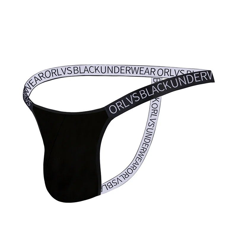 ORLVS Men's Sexy Thong Bikini Low-Waist Modal Breathable T-Back Underwear