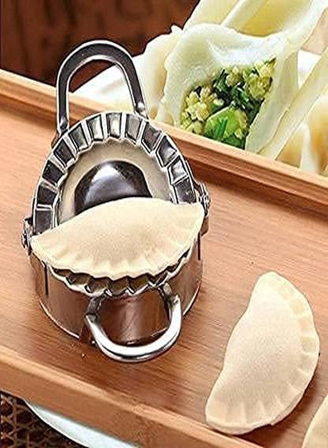 CALIST Momos Maker/Kitchen Dumplings Maker/Stainless Steel Ghughra Mould,Gujiya Maker,Dough Press,Cooking Tool, Pack of - 1 - Image 3