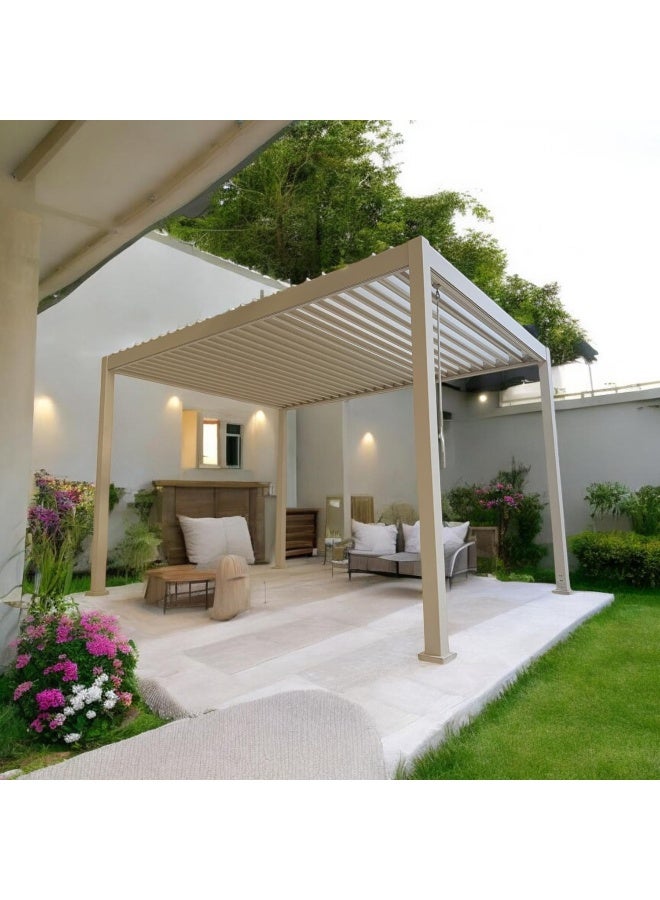 Pan Home Nikolia Pergola 400X300X250 Cm - Off White - Image 4