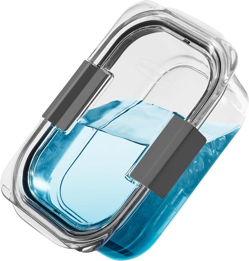 Rubbermaid Brilliance Food Storage Containers BPA Free Airtight Lids Ideal for Lunch Meal Prep  Leftovers Set of 5 32 Cup - Image 3