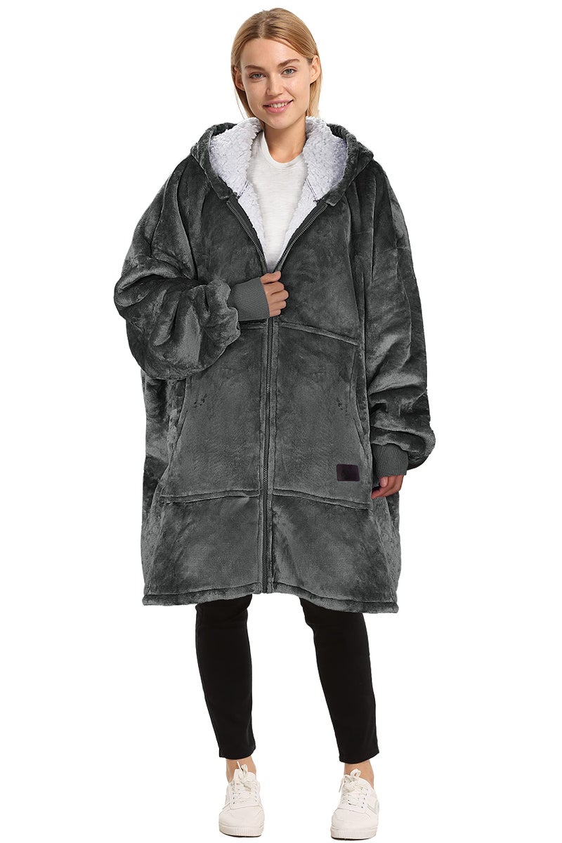 Catalonia Zip Up Blanket Hoodie Sweatshirt Oversized Sherpa Pullover Jacket Coat for Men Women Comfortable Gift for Her