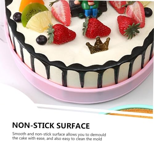 CURATED CART 8 inch Silicone Round Cake Pan, BPA-Free, Non-Stick, Microwave Safe, European-Grade Bakeware, 2.16 inches Deep, Easy Release -1 PCS Random Color - Image 5