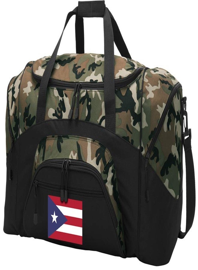 Broad Bay Large Puerto Rico Duffel Bag CAMO Puerto Rico Flag Suitcase Duffle Luggage - Image 1