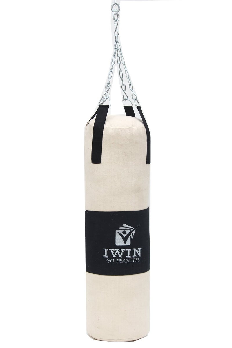 IWIN Unfilled Canvas Punching Bag with Chain(48" (Feet), White - Image 5