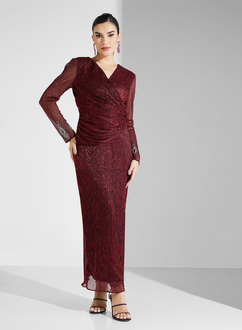 Namshi x Glittering Evening Gown Dress - Image 5