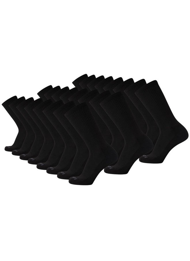 And1 AND1 Men's Socks - Athletic Cushion Crew Socks (24 Pack), Size 6-12.5, Black  - Image 1
