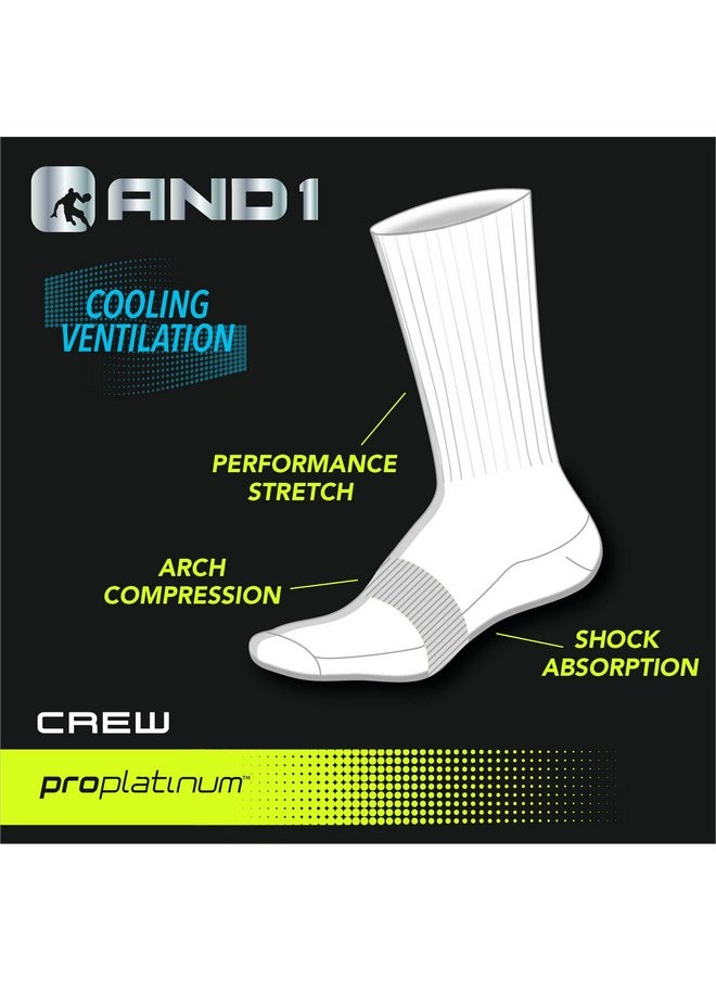 And1 AND1 Men's Socks - Athletic Cushion Crew Socks (24 Pack), Size 6-12.5, Black  - Image 3