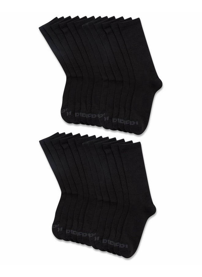 And1 AND1 Men's Socks - Athletic Cushion Crew Socks (24 Pack), Size 6-12.5, Black  - Image 2