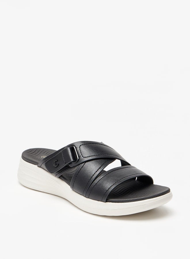Le Confort Women's Logo Detail Slip-On Cross Strap Sandals  - Image 1