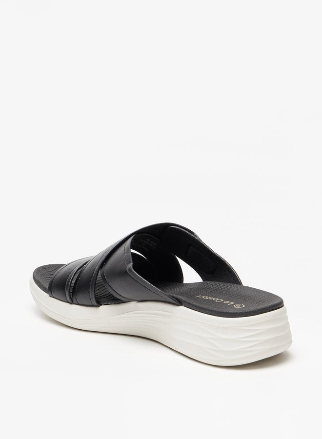 Le Confort Women's Logo Detail Slip-On Cross Strap Sandals  - Image 2