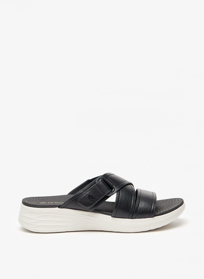 Le Confort Women's Logo Detail Slip-On Cross Strap Sandals  - Image 3