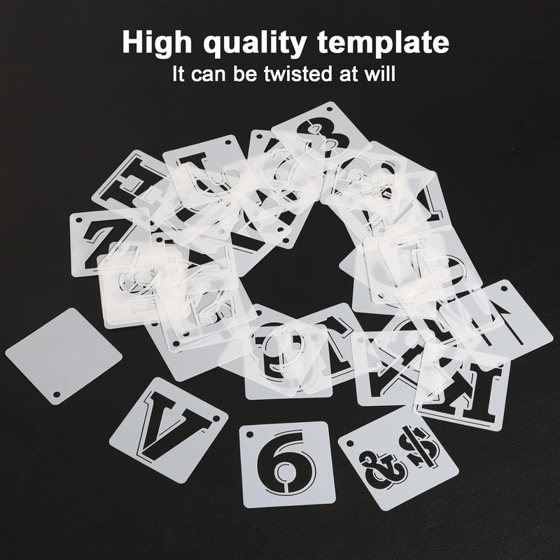 Devasya Crafts Plastic Letter Templates and Number Stencils for Paint, White - Image 5