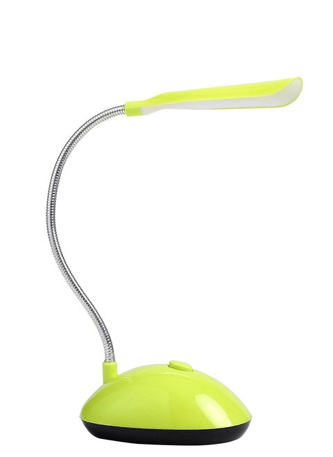 Extendable Mini Desk Lamp-Green- Portable Flexible Adjustable Arm Compact Battery Eye-caring LED Table Lamp for Reading Study Task Kids Children in Dorm Room Home Office Bedside on Nightstands