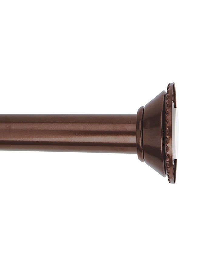 Bath Bliss Decorative Tension Shower Curtain Rod | Bathroom | Shower Liner & Curtain | Adjustable | 42”-72” | Oil Rubbed Bronze - Image 1