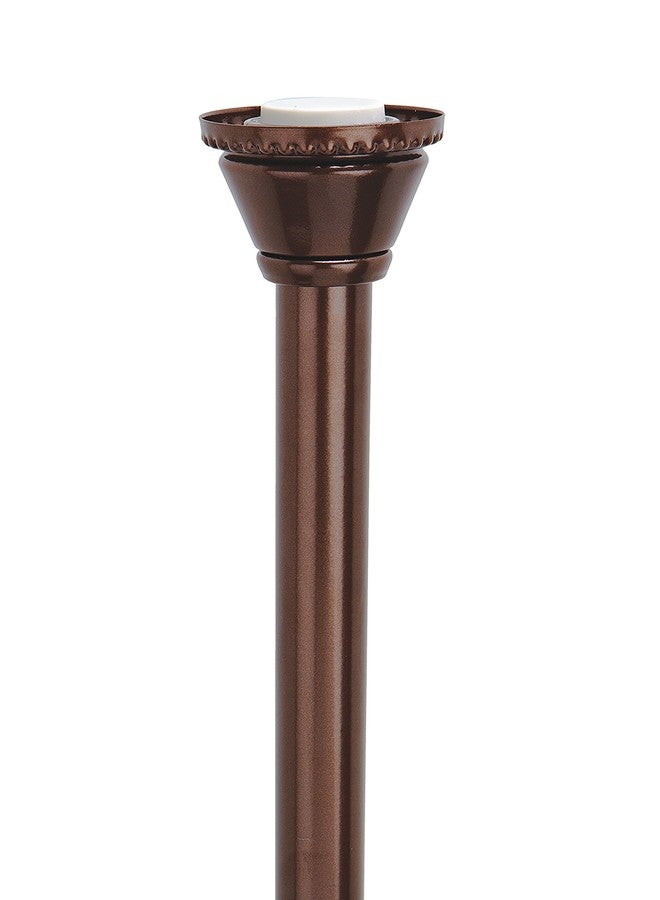 Bath Bliss Decorative Tension Shower Curtain Rod | Bathroom | Shower Liner & Curtain | Adjustable | 42”-72” | Oil Rubbed Bronze - Image 2