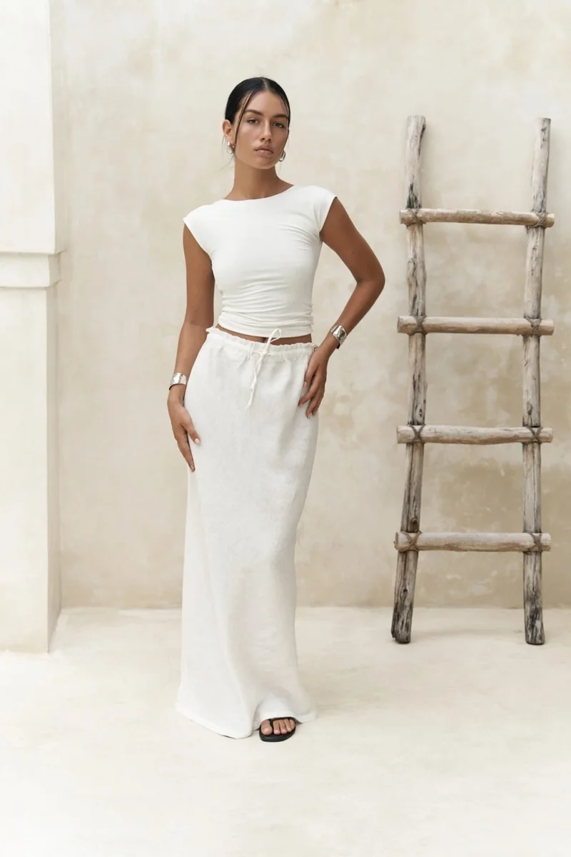 Bohemai Dolly Laced White Skirt