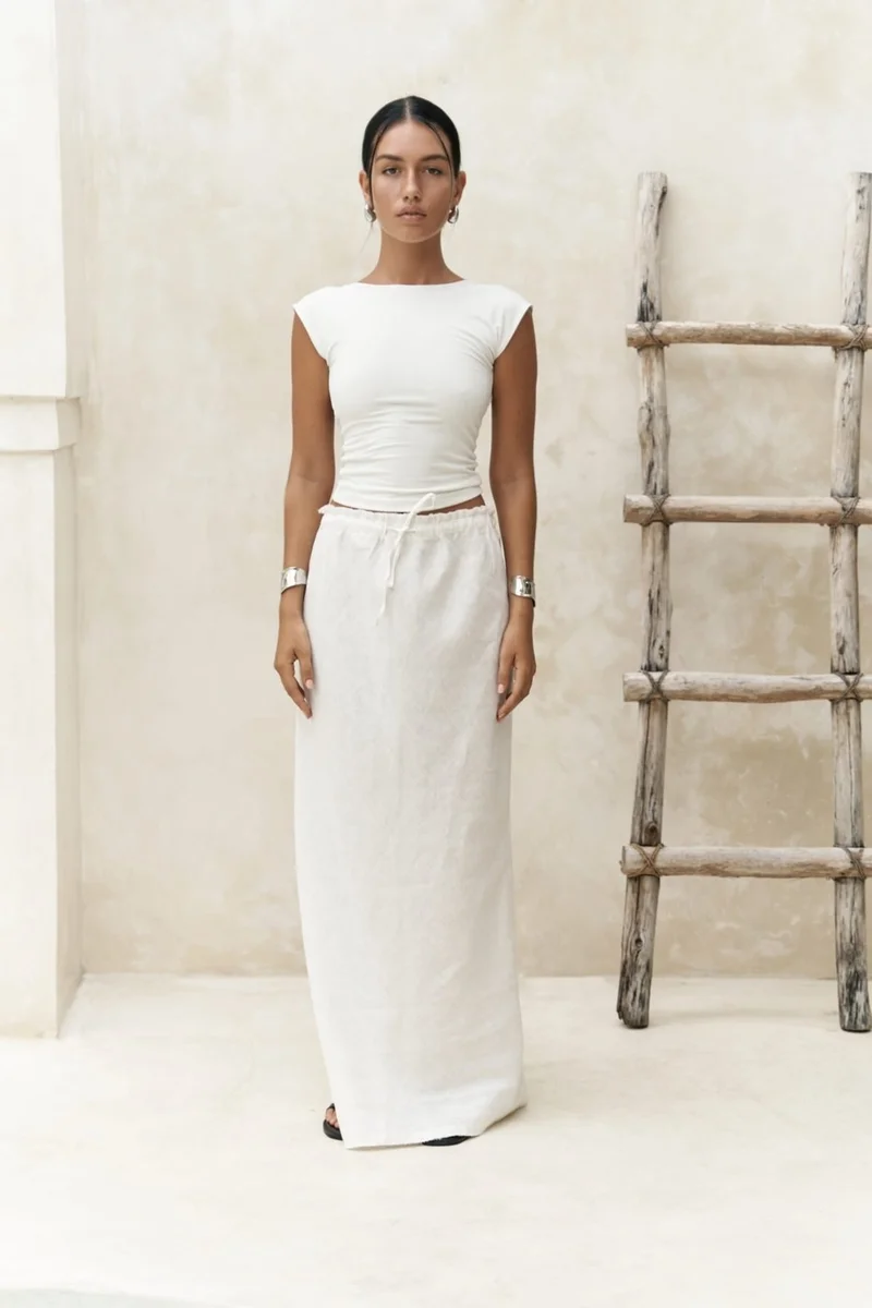 Bohemai Dolly Laced White Skirt