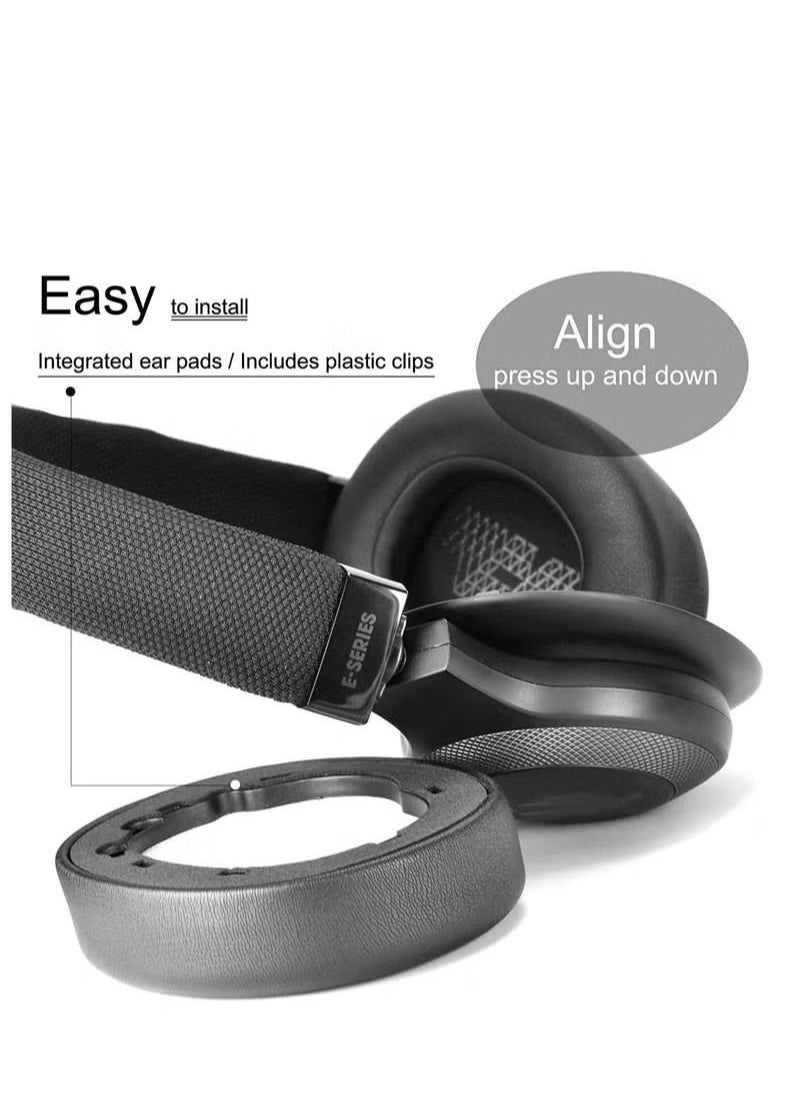 Generic - Ear Cushion Memory Foam Ear Pads Replacement Compatible with JBL E65 E65BTNC / Duet NC / Live 650BTNC Live 660 BTNC Headphone ( Black ) - Image 1