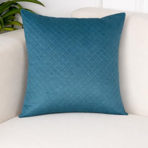 STITCHNEST Quilted Velvet Cushion Covers Set of 2 | Soft Luxury | 12x12 Inches | Premium Sofa & Living Room Décor - Image 5