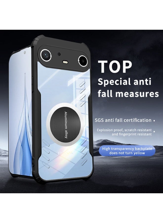 general Case Compatible with Tecno Pova Slim 5G, Hole Heat Dissipation Case Hybrid Transparent TPU Bumper Aluminum Alloy Cooling Cover - Image 2