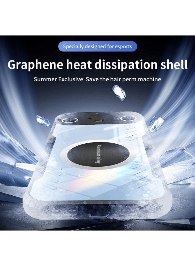 general Case Compatible with Tecno Pova Slim 5G, Hole Heat Dissipation Case Hybrid Transparent TPU Bumper Aluminum Alloy Cooling Cover - Image 5