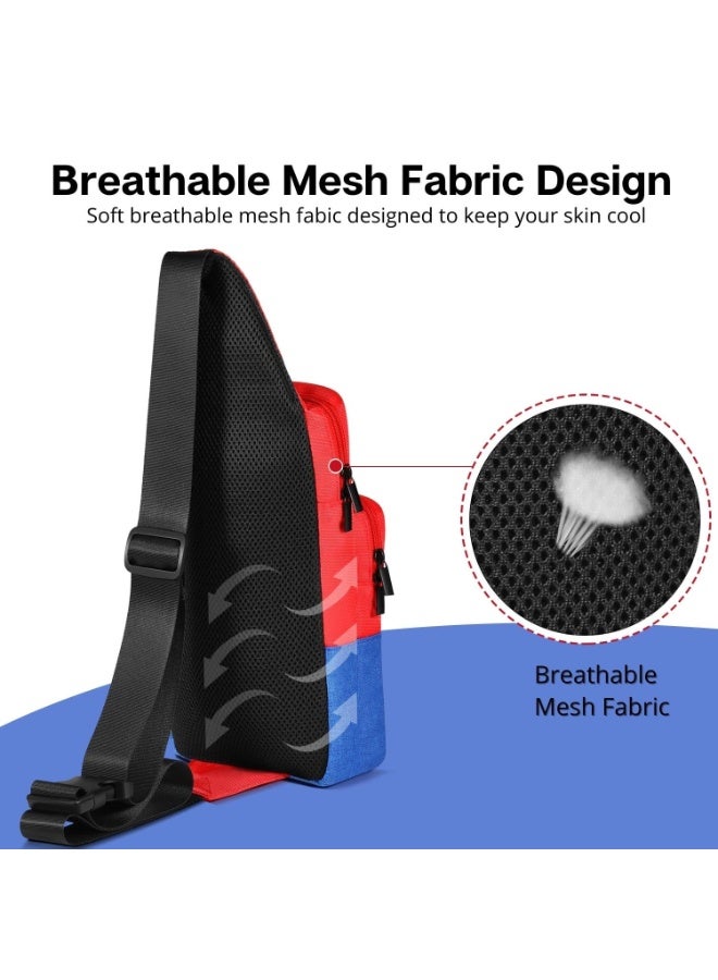 ماريو حقيبة السفر حقيبة كروسبودي متوافقة مع نينتندو سويتش 2 ، حمل حقيبة محمولة حمل حقيبة الظهر لدور اللعبة ، ملحقات الألعاب وحدة التحكم وشاحن الرصيف - Image 3